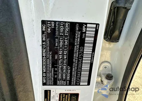 2021 Mercedes-Benz Gle 350 4Matic из США, поврежденный, VIN 4JGFB4KB5MA475780